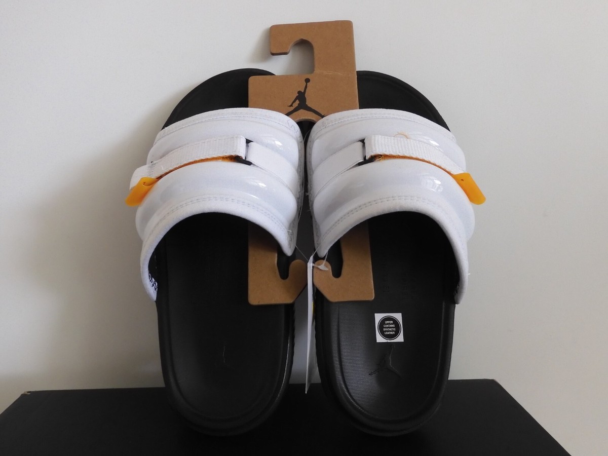 NIKE AIR JORDAN SUPER PLAY SLIDE WHITE-TAXI-BLACK 