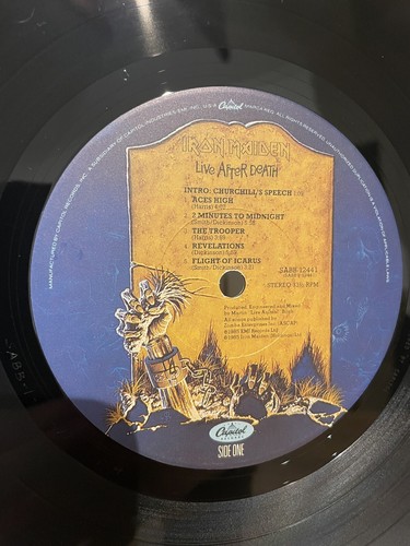 Iron Maiden Live After Death Vinyl Record Set 1st Press Inserts Flyers Complete - Picture 18 of 24