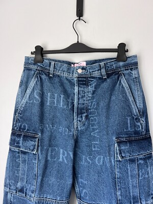 Martine Rose x Supreme Denim Cargo Pants - Size 32 - Washed