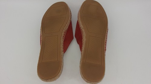 TORY BURCH Max Espadrille Slide in Rust Orange Suede 10M summer casual close toe - Picture 10 of 10