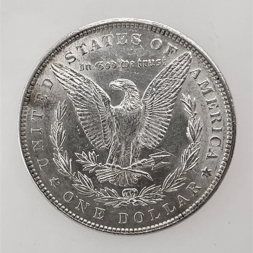 1883 Morgan Dollar AU. Almost Uncirculated 90% Silver Collectible Coin #1427 - Picture 8 of 8