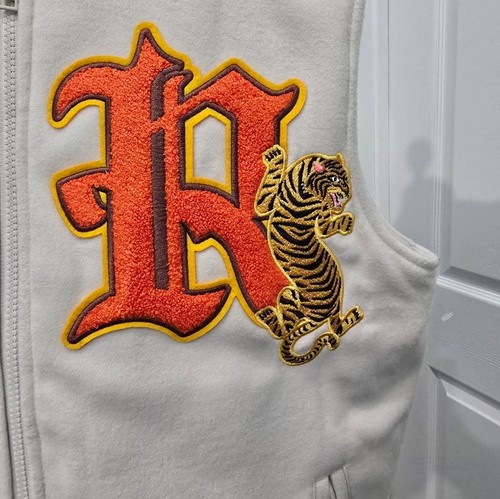 Chaqueta Universitaria Rebel Minds Blanca Para Hombre Talla Pequeña Nueva Con Etiquetas - Imagen 4 de 10
