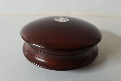 Antique Victorian Wooden Snuff Box Inset with Willem II & Charles II Coin - Picture 3 of 9