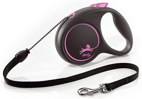 Flexi Black Design Retractable Cord Dog Lead Extending Leash Small Medium Large - Picture 4 of 4