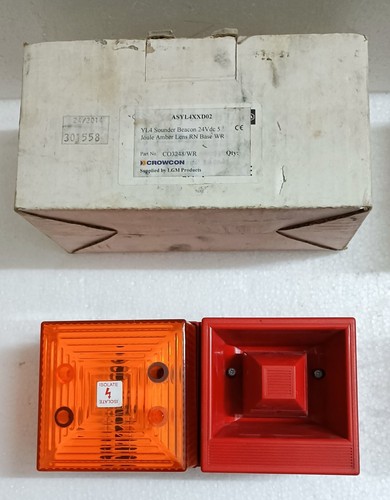 YL4 SOUNDER BEACON 24VDC 5 JOULE AMBER LENS RN BASE WR CO3248/WR NEW - Picture 3 of 8