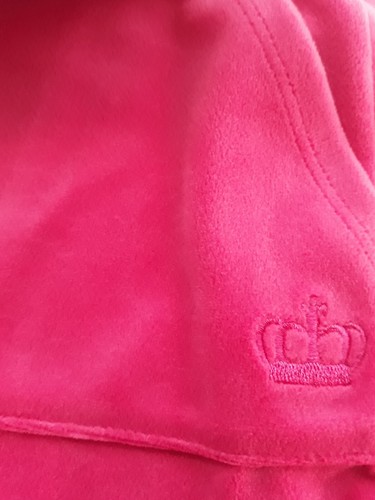 Juicy Couture Velour Wide Leg Track Sweatpants Womens Preppy Pink Size Large - Picture 8 of 9