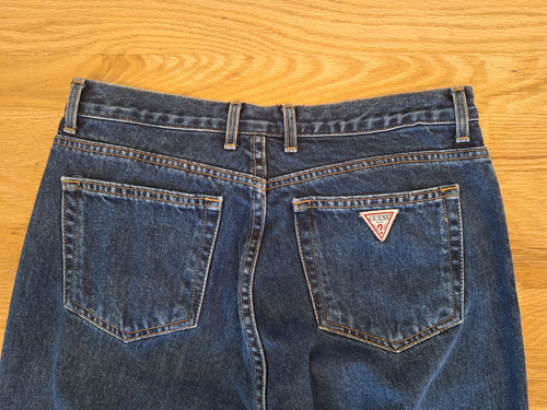 Vtg Guess Jeans Womens Original Fit Narrow Leg 90s Dark Blue 1050LG USA Made 32 - Picture 7 of 7