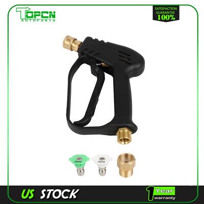 #ad Short Pressure Washer Gun w M22 14mm Inlet Stubby High Pressure Handle Gun New $23.98