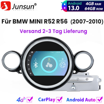 Qualcomm 4+64GB Carplay Autoradio Für BMW MINI R52 R56 2007-2010 Android Navi BT