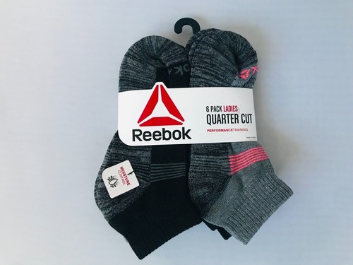 Reebok Women's Socks Quarter Cut Performance Training Socks SHOE SIZE 4-10 - Afbeelding 3 van 13