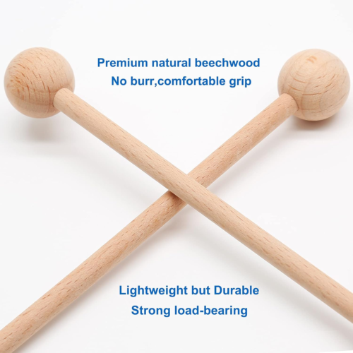 4 Stück Holz Percussion Sticks 8,7" Xylophon Schlägel Sticks Glockenspiel Schlägel - Bild 3 von 12