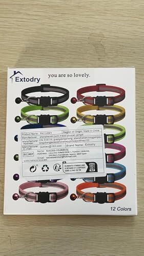 12 Pack Reflective-Breakaway Cat Collars with Bell,Safety Buckle Kitten Collar - Picture 2 of 9