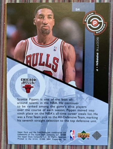 1998-99 Upper Deck Scottie Pippen Super Powers #S4 HOF Mint  - Picture 2 of 2