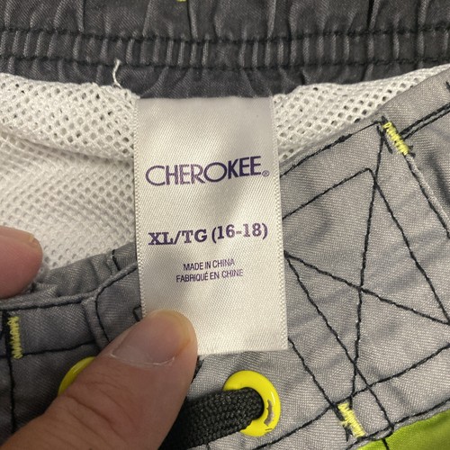 Cherokee Board Shorts Boys Size XL (16-18) Multicolor Striped Swim Mesh Undies - Picture 3 of 6