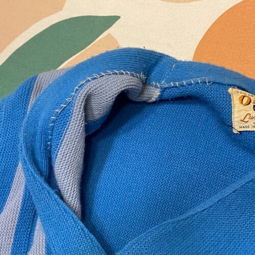 VINTAGE Orlon Campus Luxury Line Cardigan Sweater Adult Medium Blue Washable - Picture 10 of 20