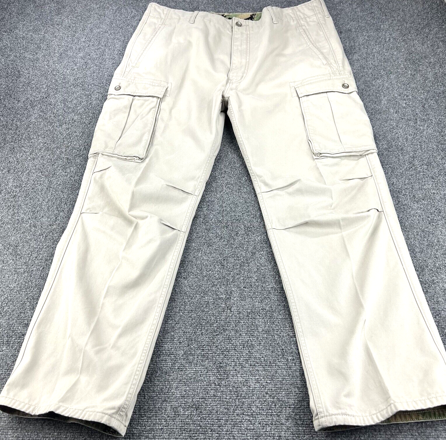 Levis Cargo Pants Mens 38x32 Khaki Tan Relaxed Baggy Outdoor Straight Leg
