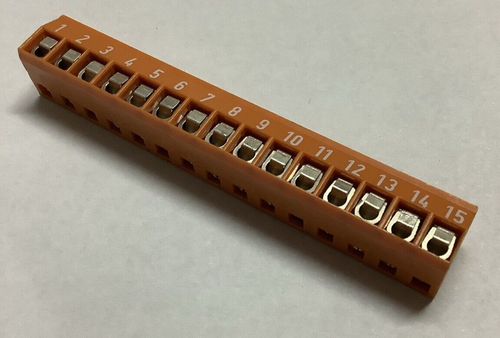 Orange 15 Position Pluggable Terminal Block - Picture 5 of 5