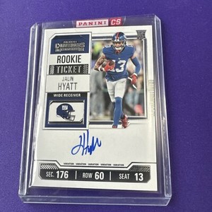 2023 Panini Contenders Jalin Hyatt On Card Auto Rookie Variation #115 NY Giants