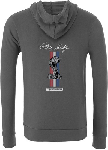 JH Design Group Men’s Shelby Cobra Zip-Up Hoodie – Black Collage Graphic Sweatshirt