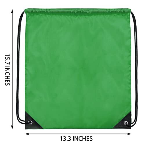Drawstring Backpack 10 Pieces for Party Gym Sport Trip Green - Picture 2 of 7