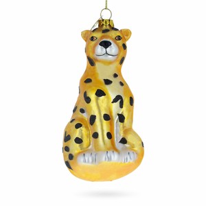 Leopard-Blown-Glass-Christmas-Ornament