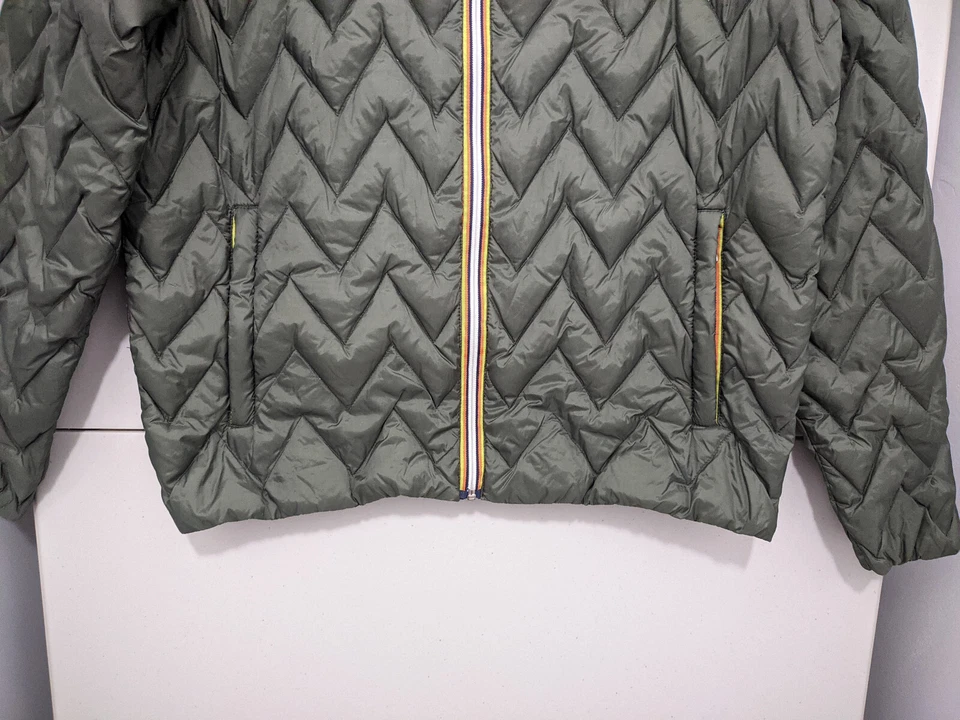 Chaqueta K Way Para Hombres L San Valentín Plumón Cremallera Acolchada Cuello Alto Peso Ligero Sólido Foto 2 de 4