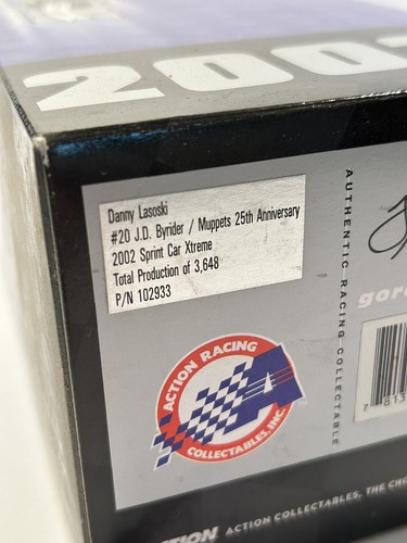 Danny Lasoski 2002 #20 J.D. Byrider/Muppets 25th Anniversary 1/24 Diecast. - Picture 9 of 9