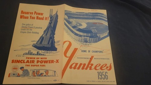 Cuadro de mando/programa de los Yankees 1956 ¡alto grado sin puntuación manto Berra fabuloso! - Imagen 6 de 11