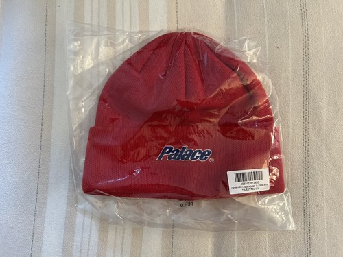 Palace LOWERCASE CUFF BEANIE TRUEST RED Winter Hat Knit Cap Embroidered Logo - Picture 3 of 5