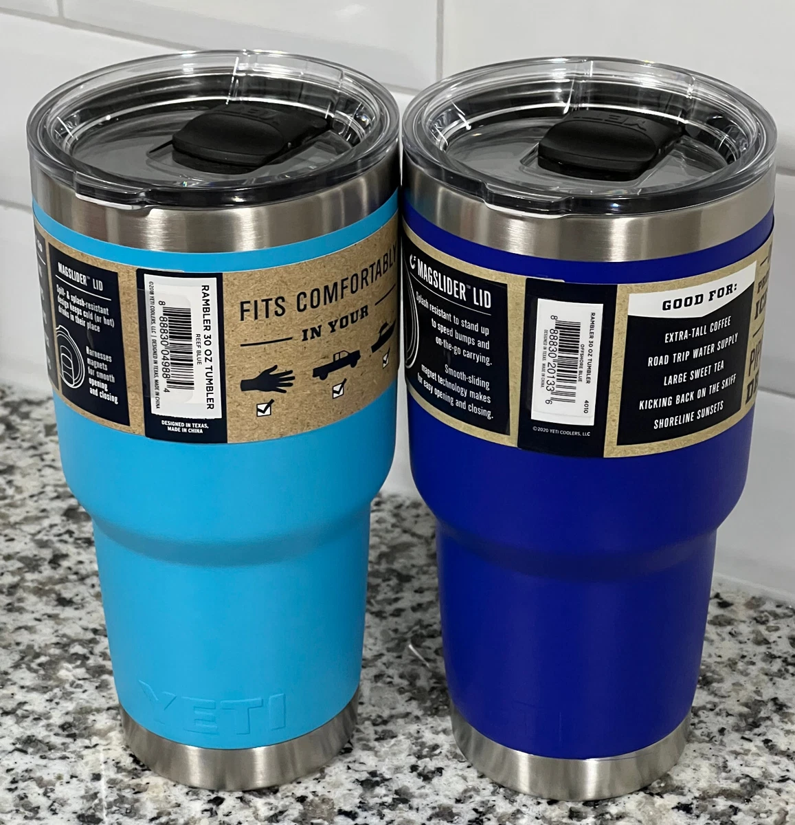 Yeti Rambler 30 Oz with Magslider Lid- 2018 Reef Blue RARE!