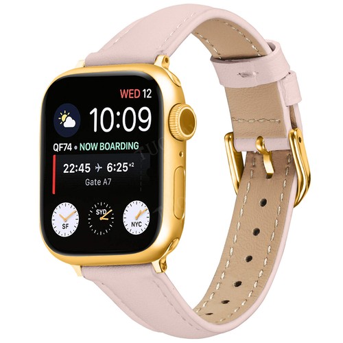 Women Strap Slim Leather Band for Apple Watch 10 9 8 7 SE 38/40/41/42/44/45/49mm - Picture 28 of 202