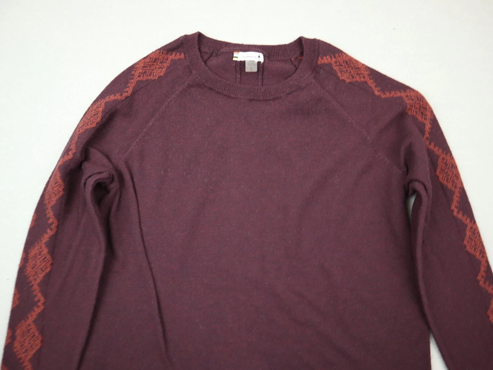 smartwool long sleeve pullover crew neck wool blend sweater