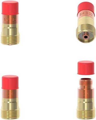 Antorcha de soldadura TIG de 22 piezas lente de gas rechoncha #10 taza de vidrio Pyrex para WP-17/18/26 - Imagen 6 de 7