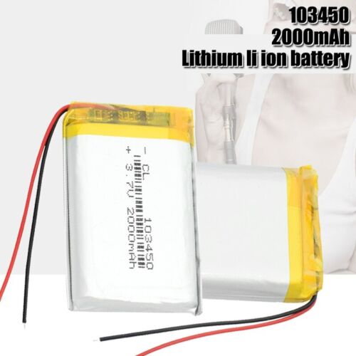 103450 3.7V 2000MAH lipo rechargeable battery for MP3 GPS DVD recorder headset - Picture 2 of 11