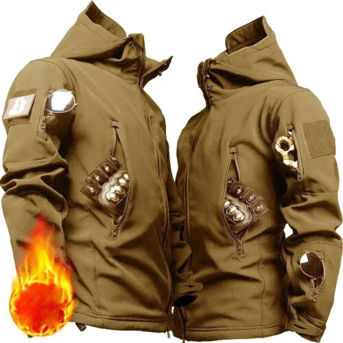 Neu Wasserdichtes Set für Herren Winter Jacke + Hose mit Kapuze 2-teiliges Set - Bild 34 von 42