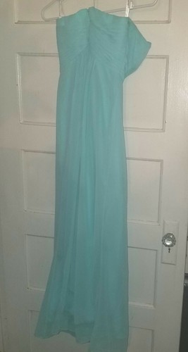 DAVIDS BRIDAL Chiffon Strapless Gown Dress womens Size 4 - Picture 9 of 10