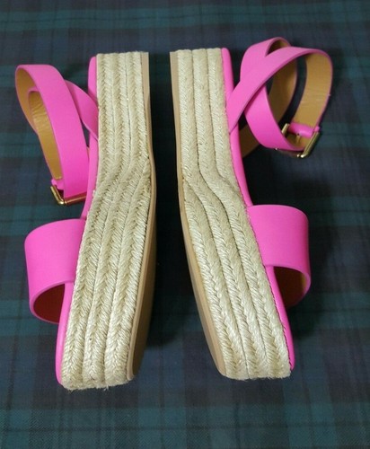 POLO RALPH LAUREN WOMENS BAILEY FUCHSIA PINK VACHETTA SPORT SANDALS (SPAIN) - Picture 7 of 8