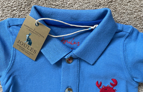Joules Baby Boy Blue Romper/ all in one outfit. Age up to 3 mths BNWT RRP £19.95 - Picture 4 of 6
