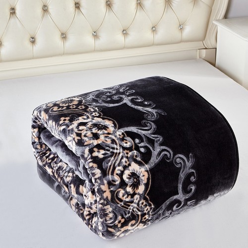 Tiger Printed Mink Heavy Blanket Thick Warm Winter King Blankets Reversible 10lb - Picture 6 of 10