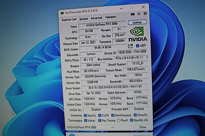 NVIDIA GEFORCE RTX 3060 12GB GDDR6 Graphics Card GPU From