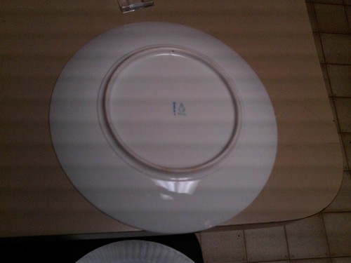 VINTAGE KPM PLATE BLACK WHITE PICTURE OF CHARLOTTENBURG PALACE SCHLOSS TEA hOUSE - Picture 3 of 6