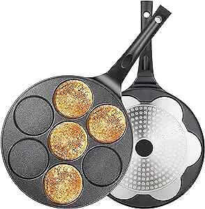 Pancake Pan Nonstick Pancake Griddle Mini Pancake Maker with 100% PFOA 2 Black - Picture 8 of 8
