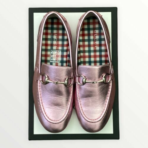 GUCCI Brixton Loafers Leather Size 37 EU Black Horsebit Logo GUCCI Brixton Loafers Leather Size 37 EU Black Horsebit Logo
