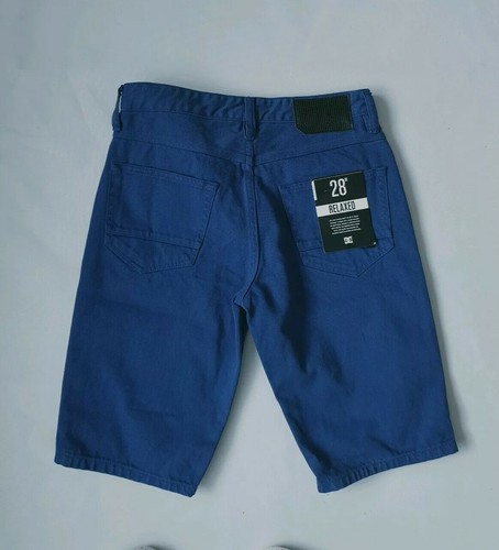 Mens DC worker relaxed denim shorts royal blue color size UK 28 BNWT - Picture 4 of 9