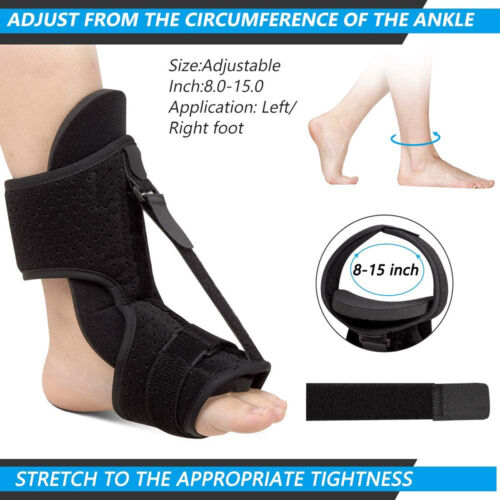 Night Splints Plantar Fasciitis Pain Relief Adjustable Foot Drop Ankle Brace US - Picture 4 of 12