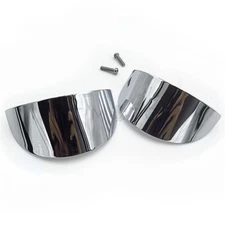 2 pcs Motorcycle Chrome Turn Signal Visors For Harley Softail 86-90 FLST
