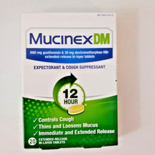 Mucinex DM 12 Hour Expectorant and Cough Suppressant Tablet - 20 Count
