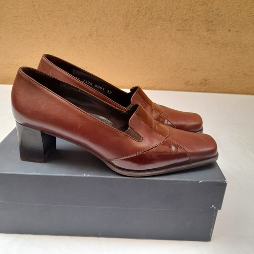 SCARPE DA DONNA MELLUSO n. 37 IN PELLE MARRONE E SUOLA IN GOMMA MADE IN ITALY - Foto 5 di 15