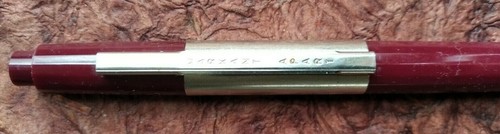 RDA BOLÍGRAFO VINTAGE MARKANT APART ROJO BORGOÑA RARO - Imagen 8 de 8