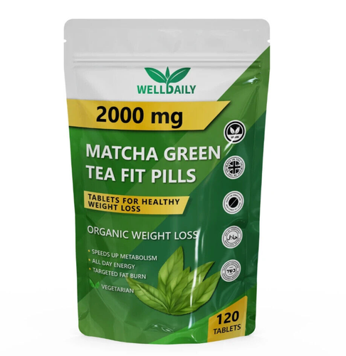 Organic Matcha Green Tea 2000mg 120 Tablets Weight Loss & Metabolism Booster - Picture 2 of 10